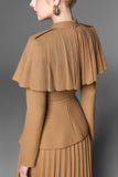 Molly Tweed Jacket with Pleated Cape