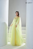 Camryn A-line Round Neck Organza Maxi Dress