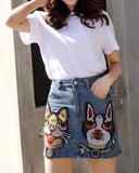 Foxy Denim Skirt